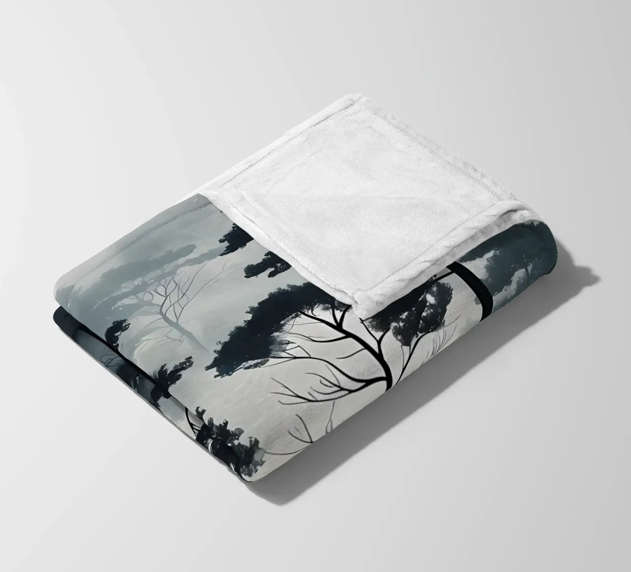 Pini nebbiosi coperta in pile da Artistic-shop