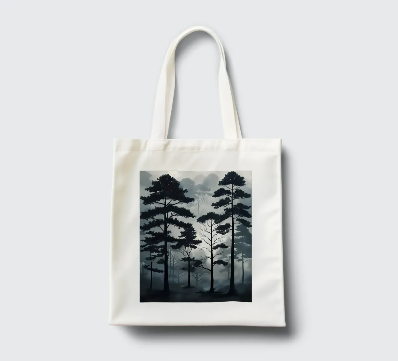 Pini nebbiosi borsa in juta da Artistic-shop