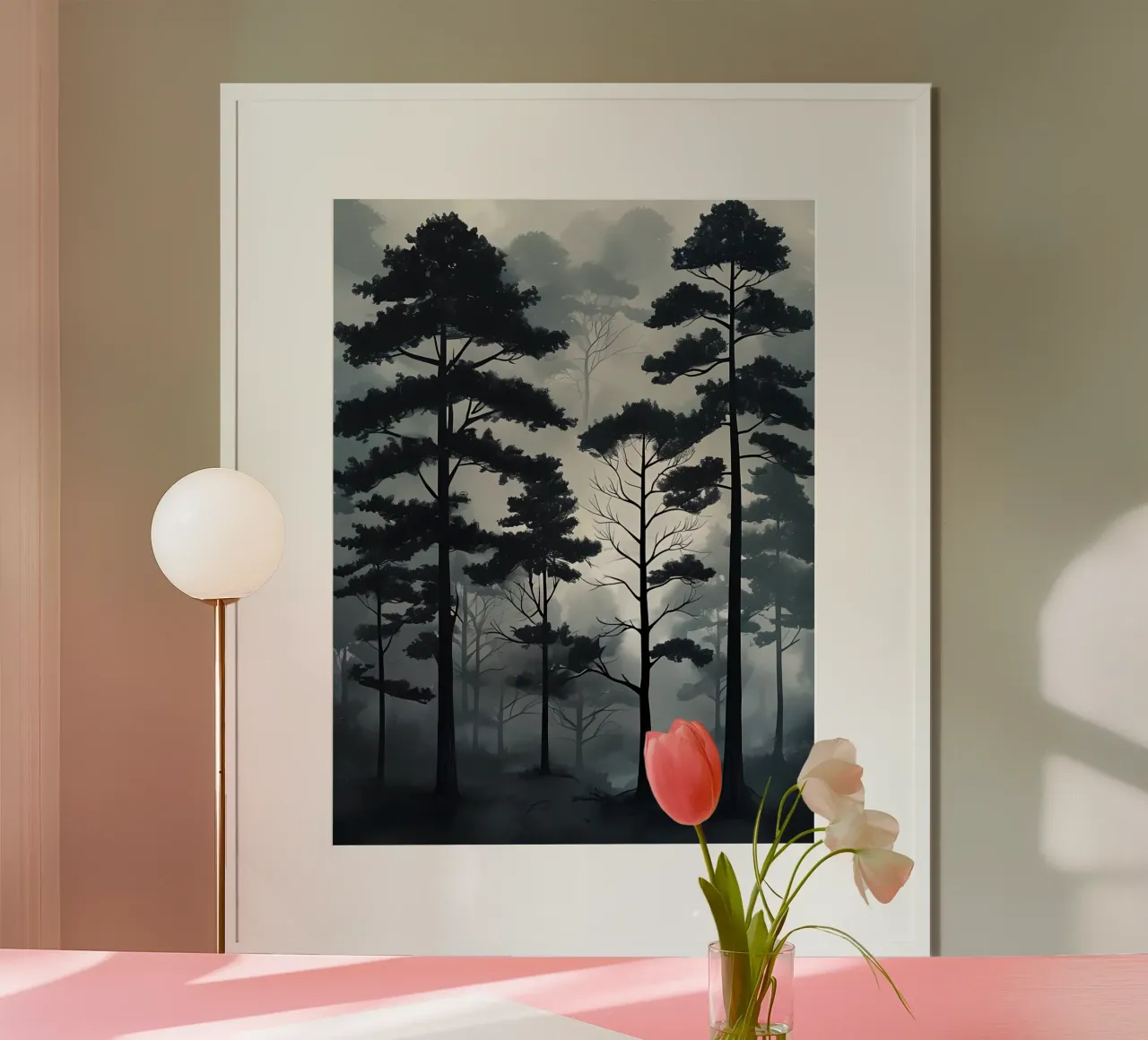 Pini nebbiosi poster da Artistic-shop