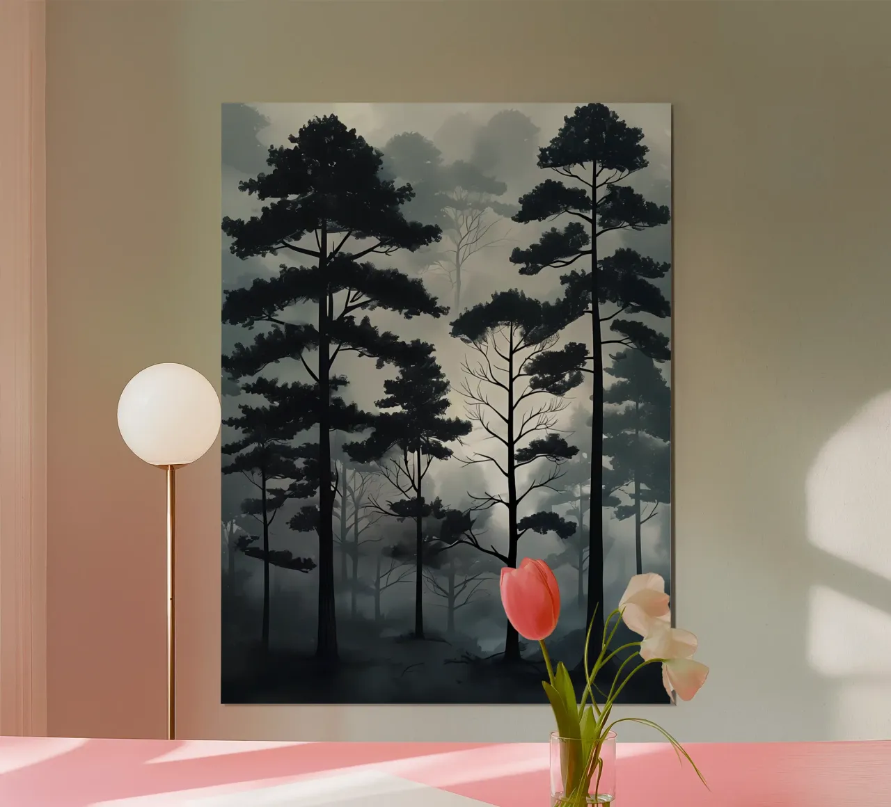 Pini nebbiosi poster da Artistic-shop