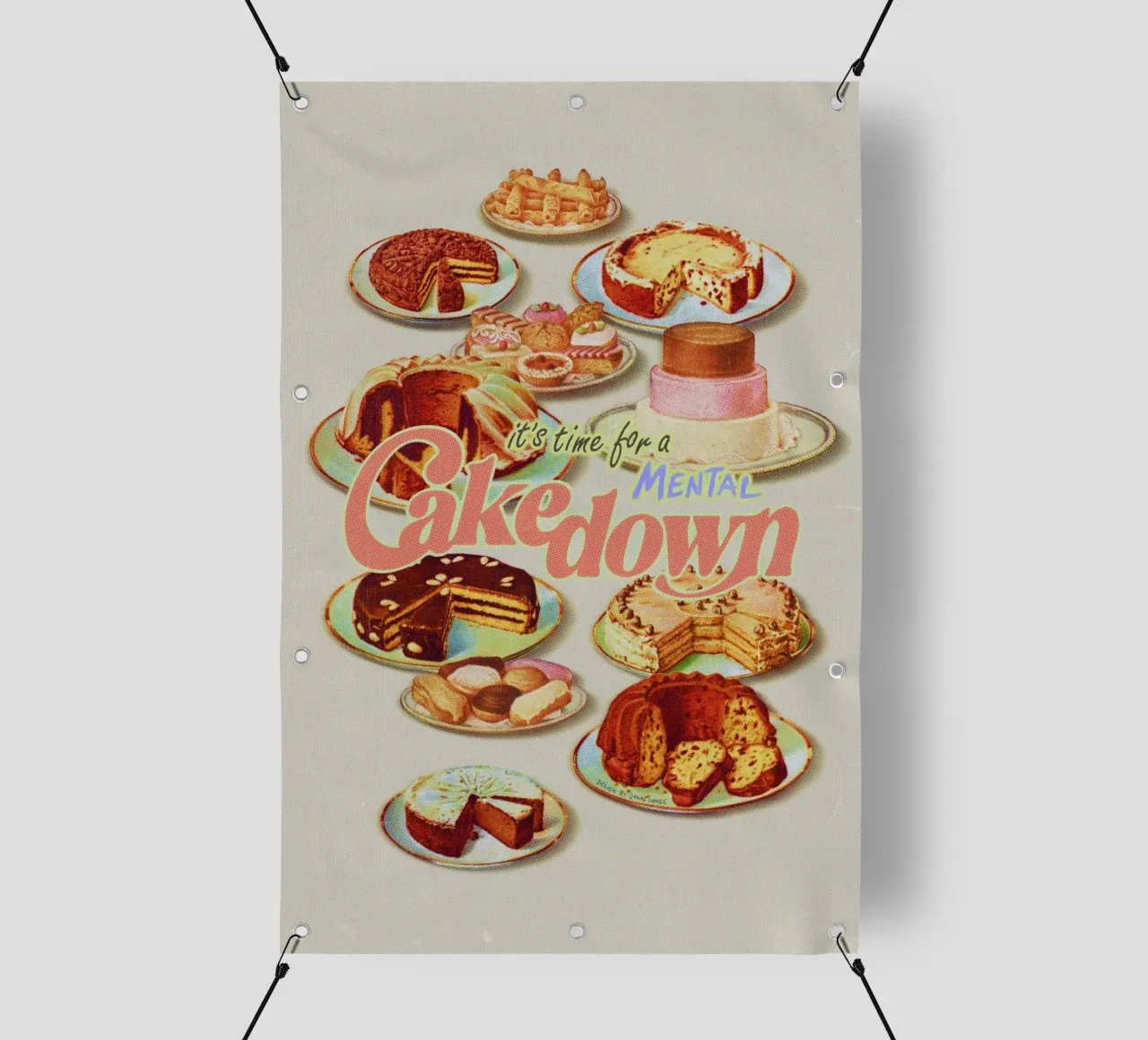 Mental Cakedown telo in pvc da Jonas Loose