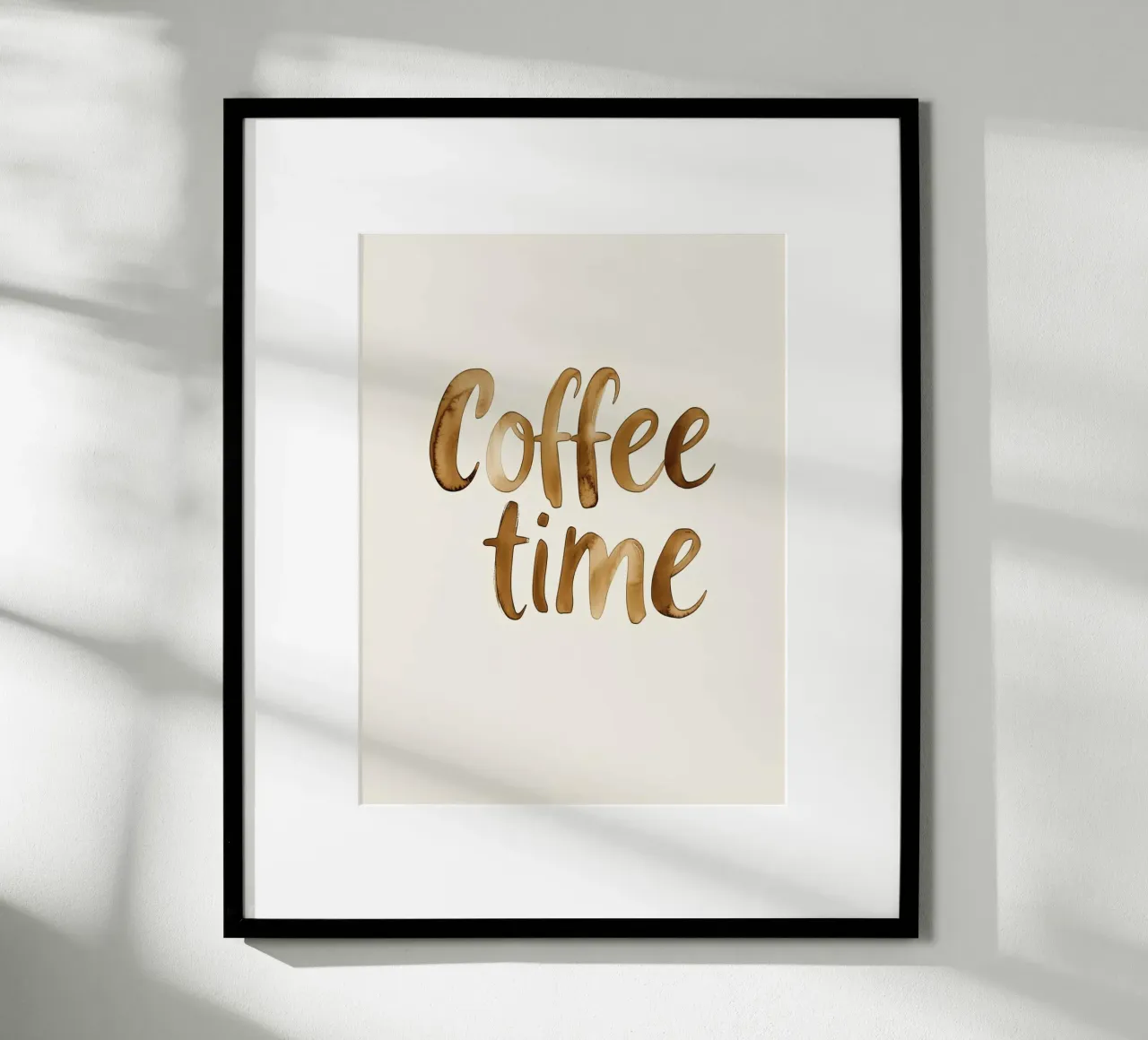 Coffee Time (Version 2) poster con telaio in plastica da treechild