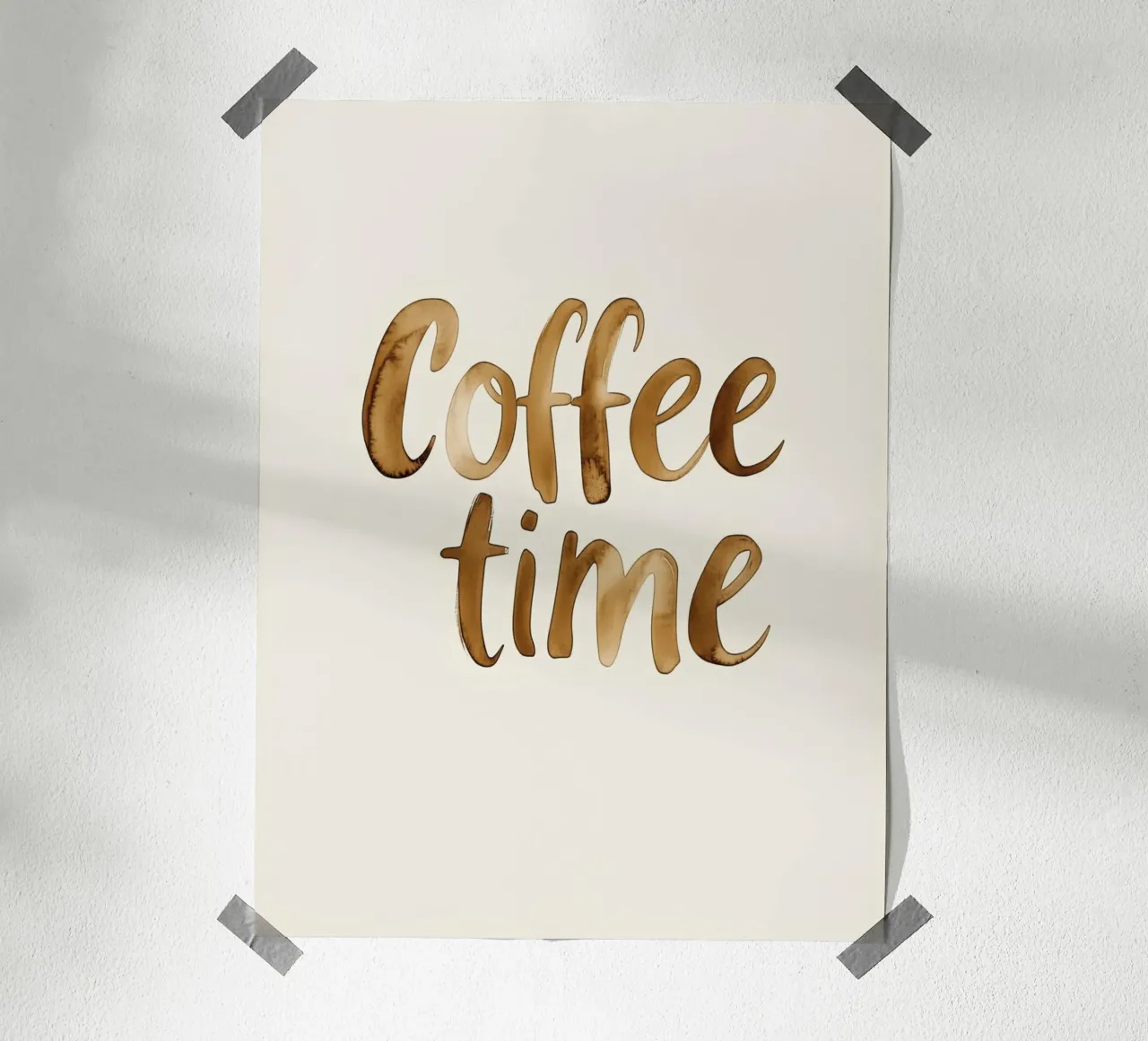 Coffee Time (Version 2) poster con telaio in plastica da treechild