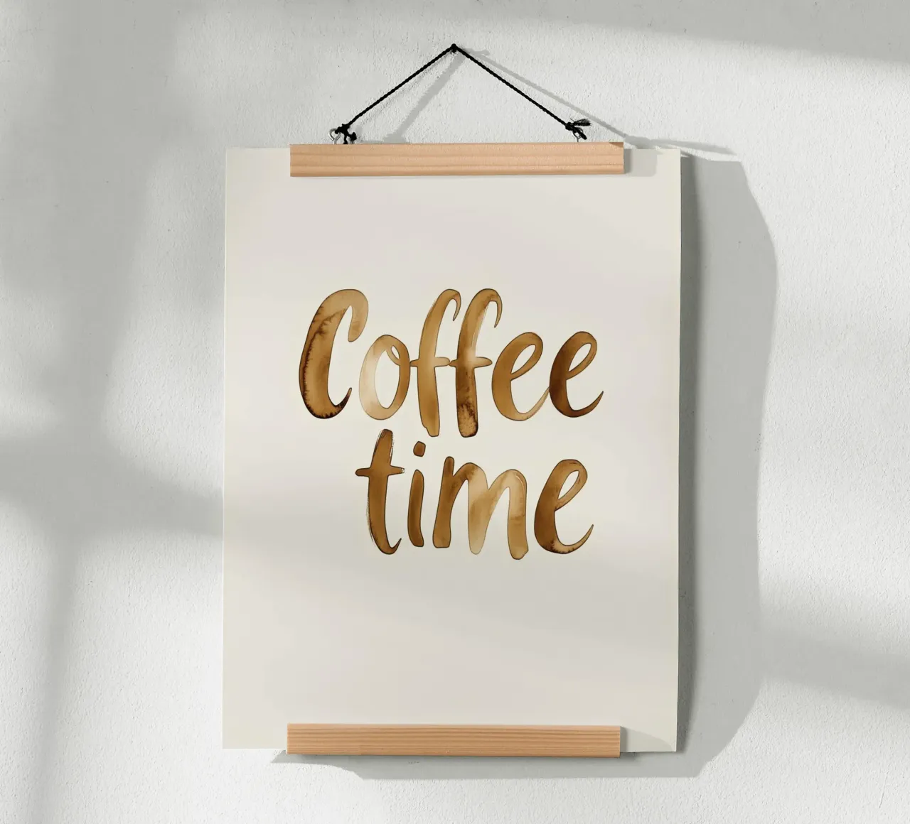 Coffee Time (Version 2) poster con telaio in plastica da treechild