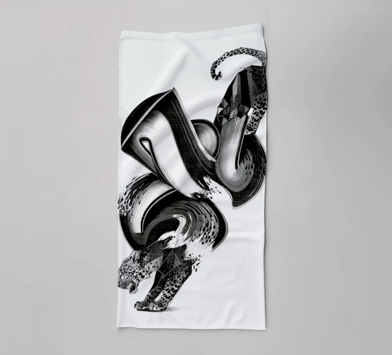 Panther Glitch asciugamano da bagno da Birgit Palma