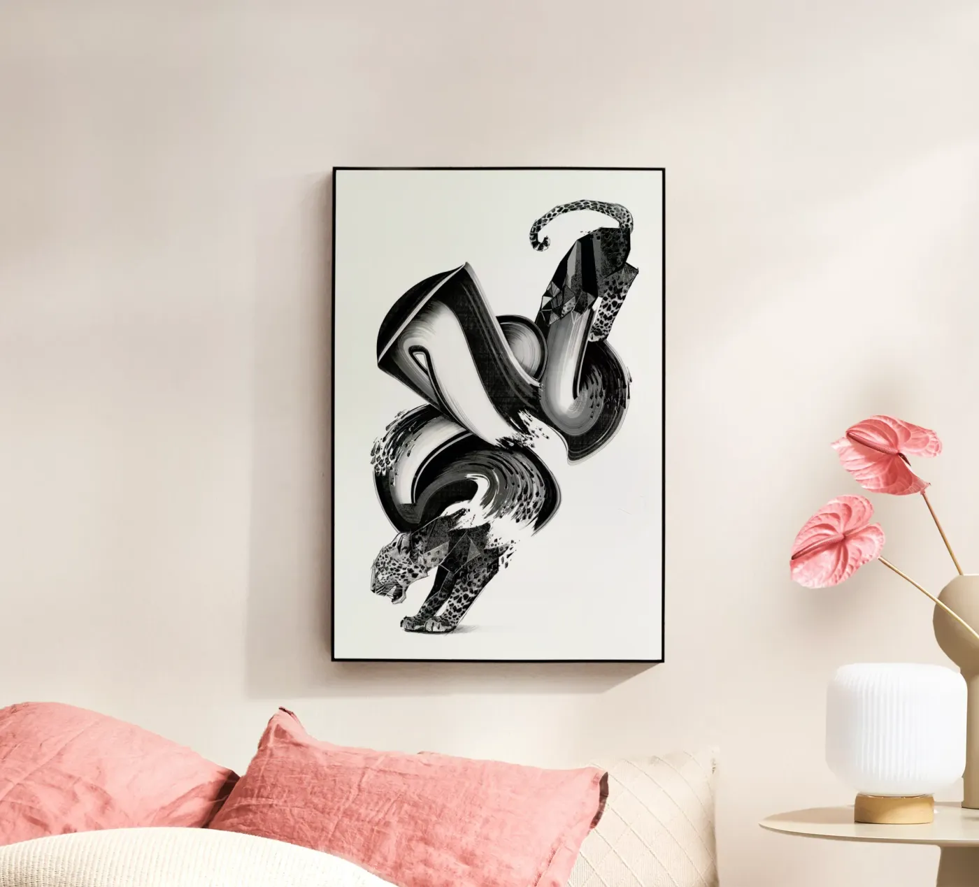 Panther Glitch plexiglass da Birgit Palma