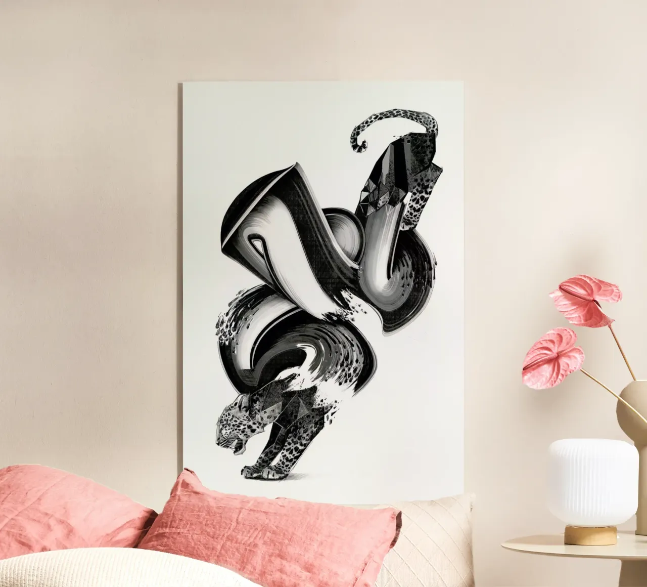 Panther Glitch plexiglass da Birgit Palma