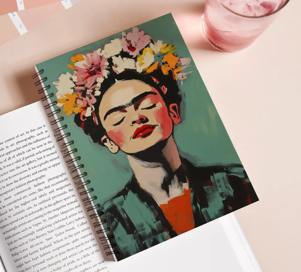 Enjoying Frida spiral notebook by treechild