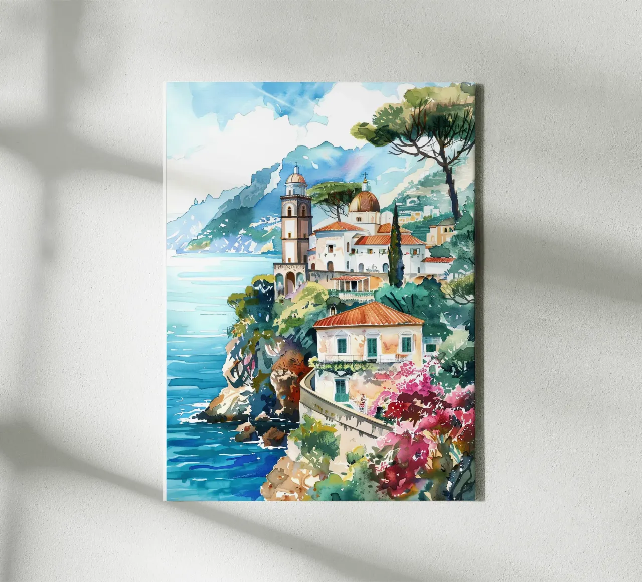Amalfi Coast tela con Cornice a cassetta da Artsy Bessy