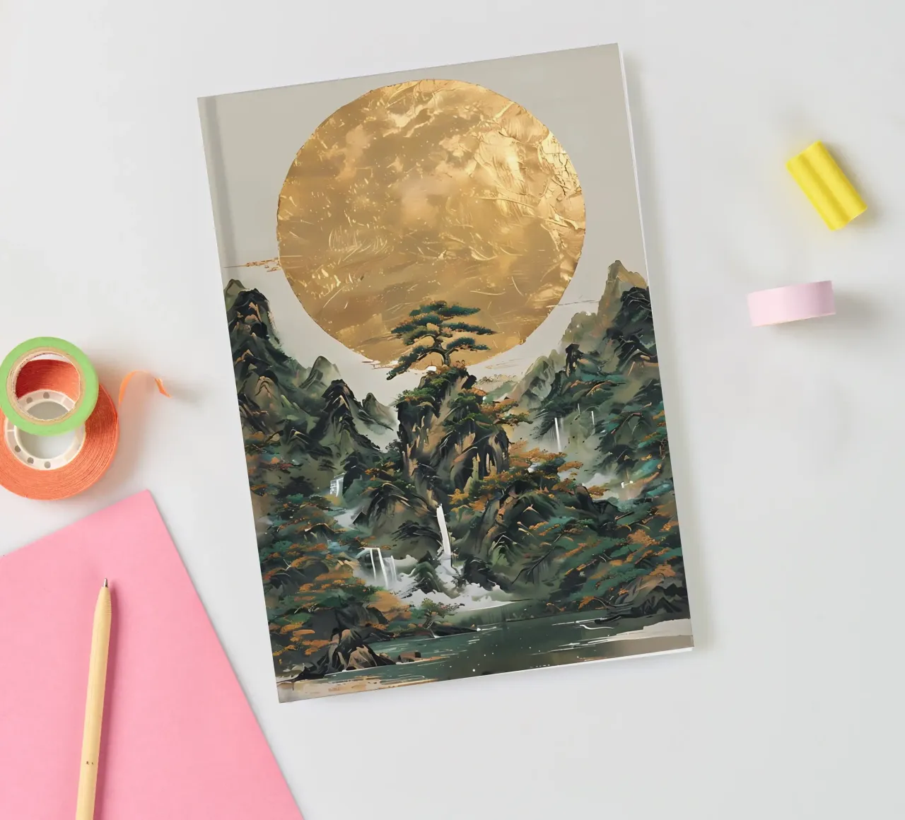 Golden Serenity notebook by Artistic-shop