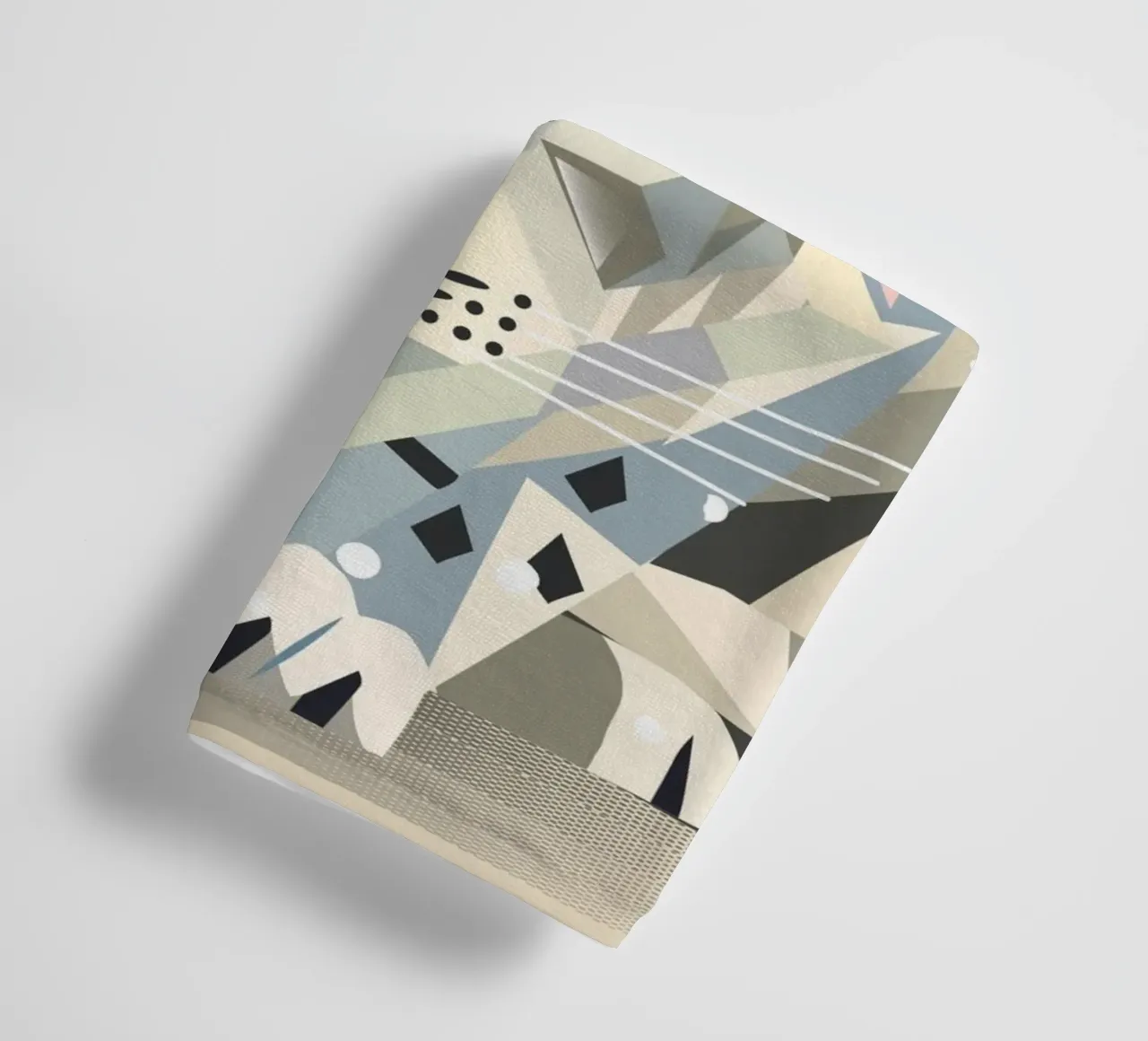 Geometric snow leopard - strong elegance in the wild towel by namosh