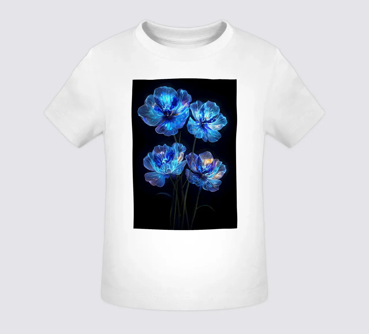 Fiori celesti maglietta neonato da Artistic-shop