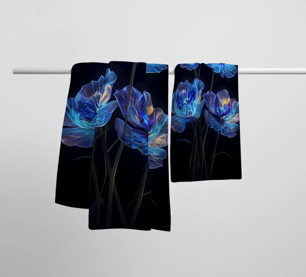 Fiori celesti asciugamano da bagno da Artistic-shop
