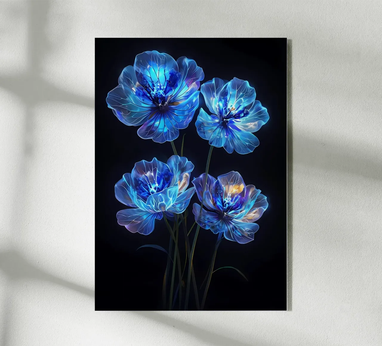 Fiori celesti plexiglass da Artistic-shop