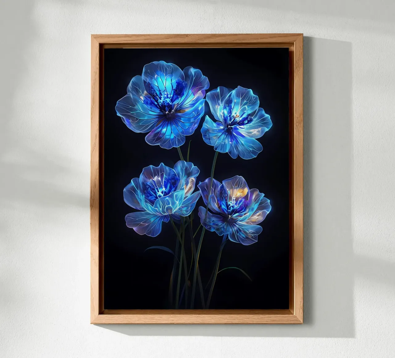 Fiori celesti alluminio dibond da Artistic-shop