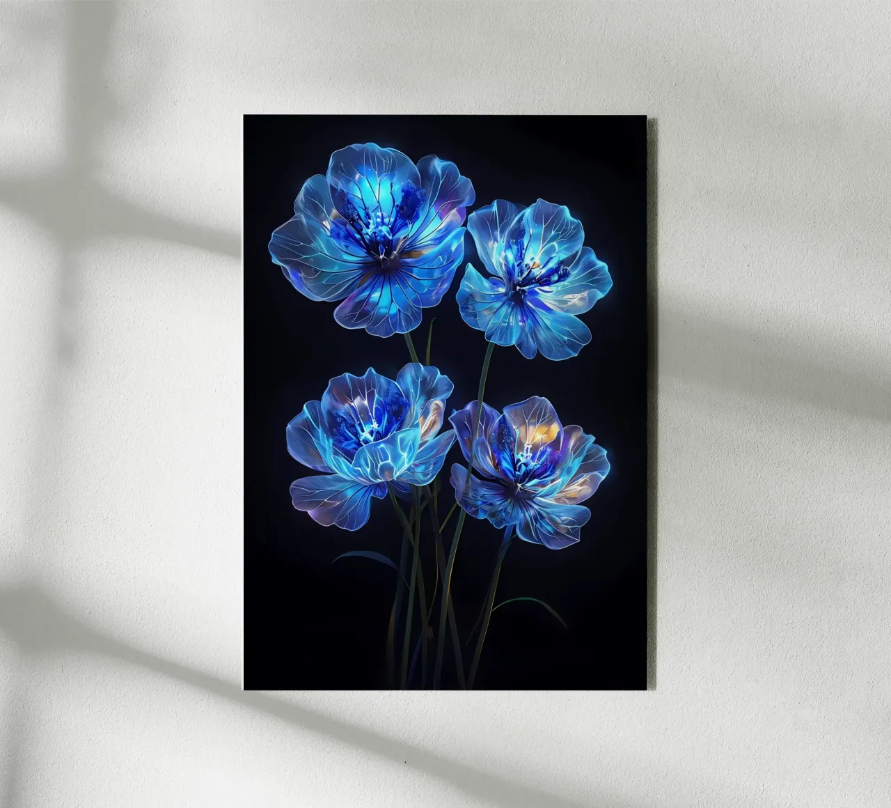 Fiori celesti alluminio dibond da Artistic-shop