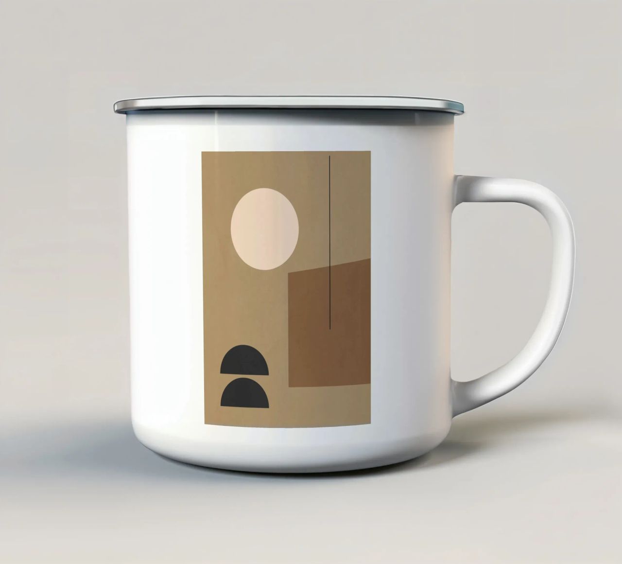 Geometrico minimale 34 tazza in smalto da Gaite