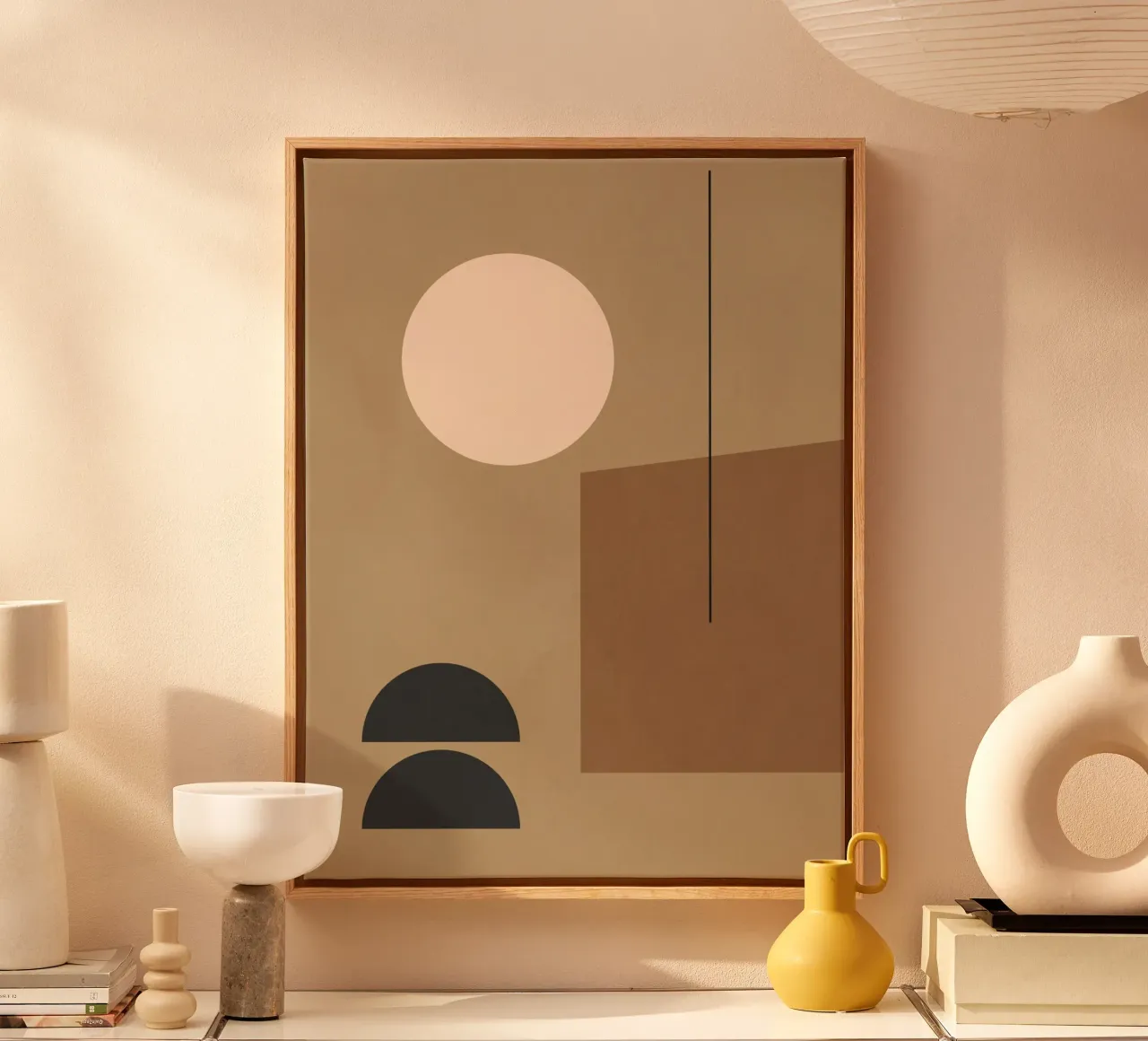 Geometrico minimale 34 tela con Cornice a cassetta da Gaite