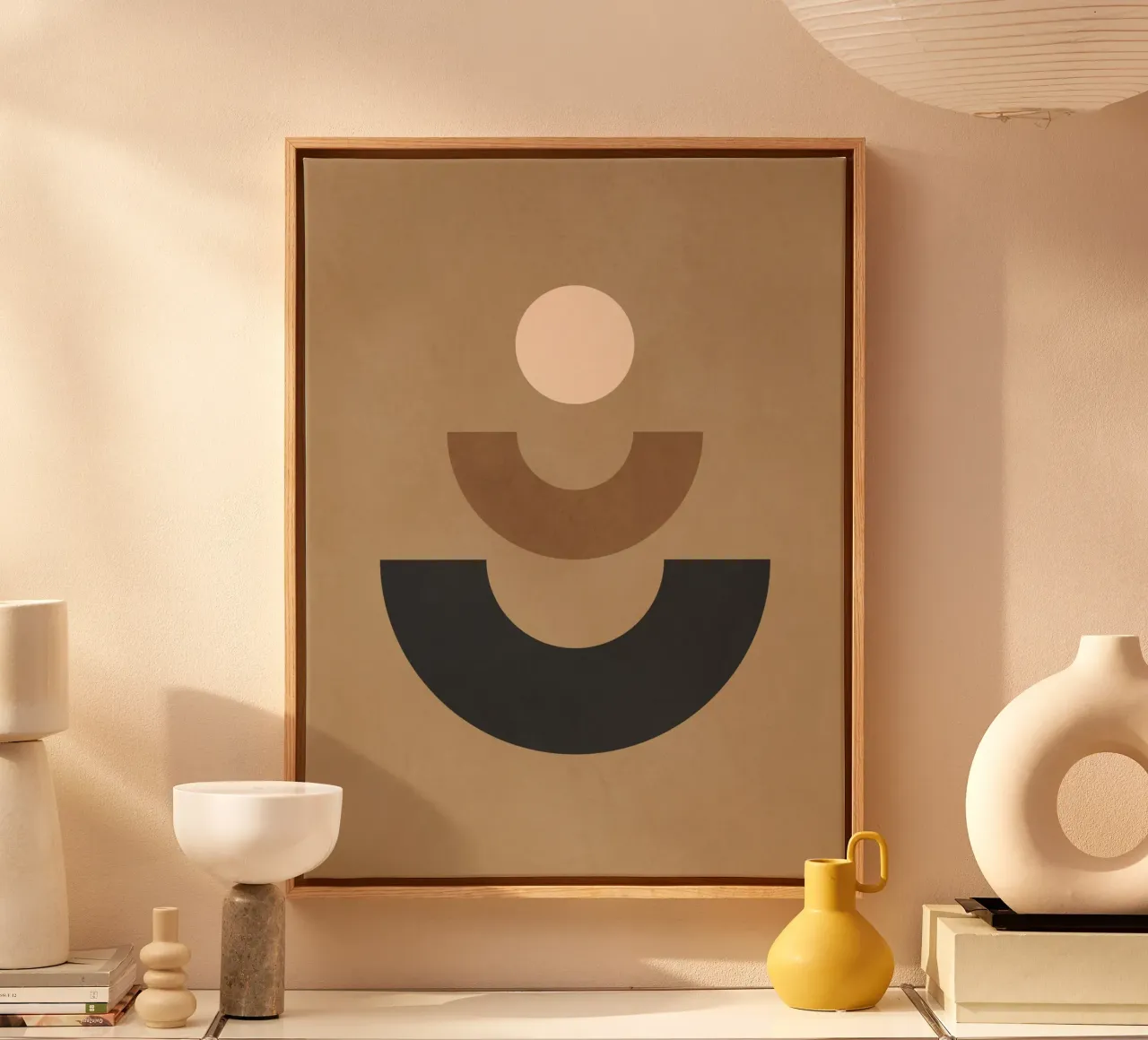 Geometrico minimale 38 tela con Cornice a cassetta da Gaite