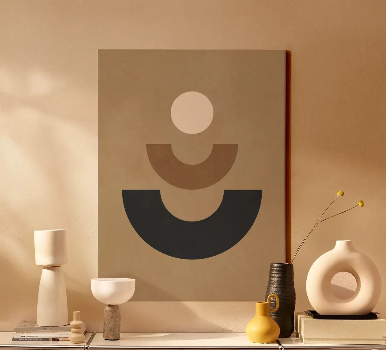 Geometrico minimale 38 tela con Cornice a cassetta da Gaite