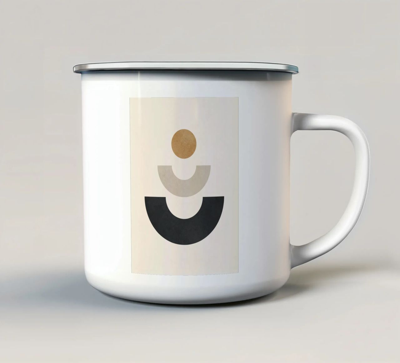 Geometrico minimale 35 tazza in smalto da Gaite