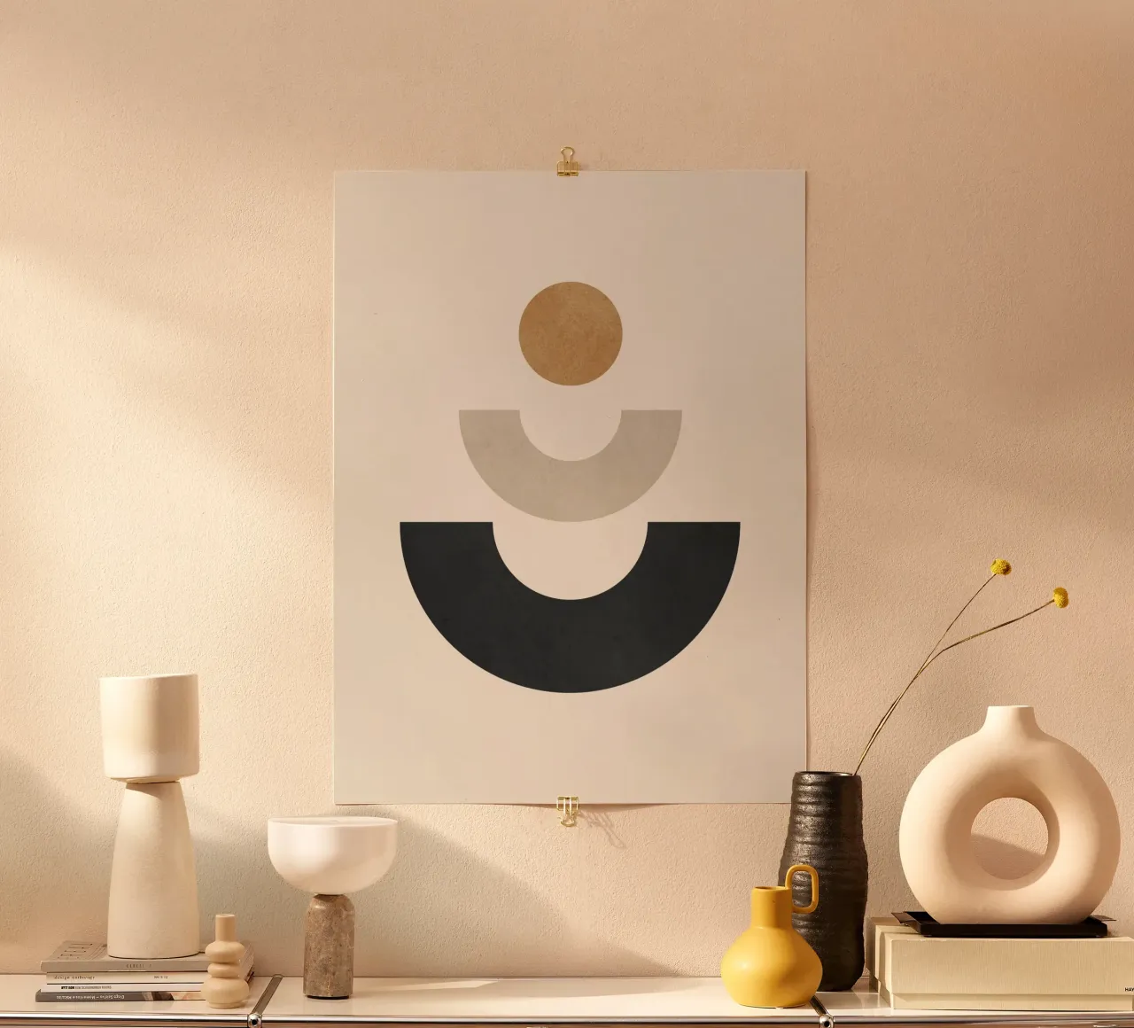 Minimal Geometric 35 poster with plastic frame by Gaite