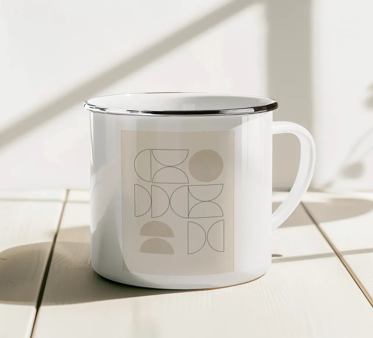 Geometrico minimale 41 tazza in smalto da Gaite