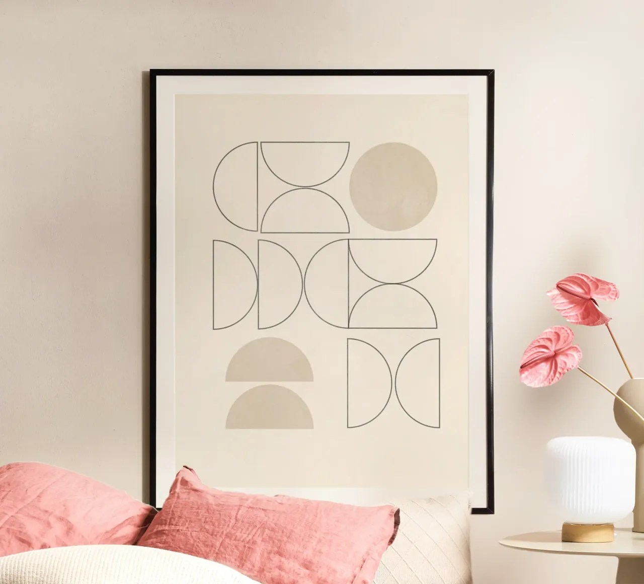 Geometrico minimale 41 poster con telaio in legno da Gaite