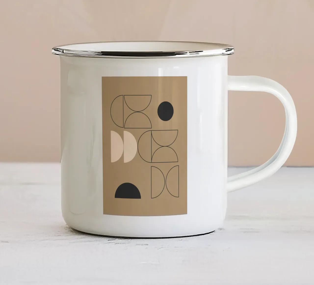 Geometrico minimale 40 tazza in smalto da Gaite