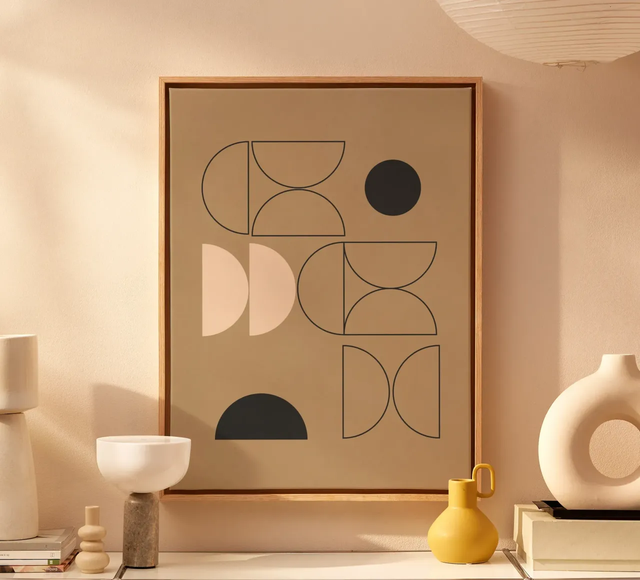 Geometrico minimale 40 tela con Cornice a cassetta da Gaite