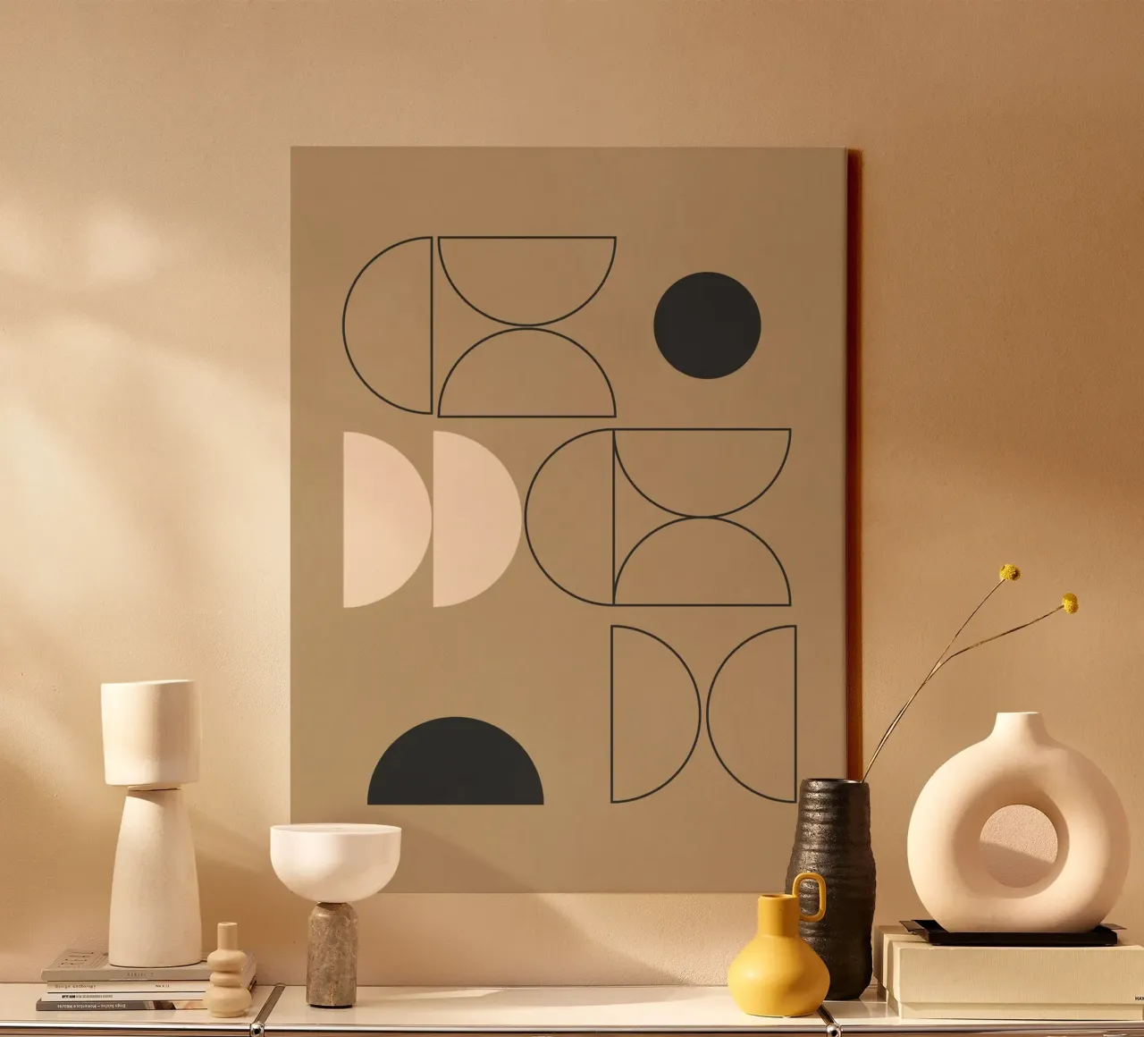 Geometrico minimale 40 tela con Cornice a cassetta da Gaite