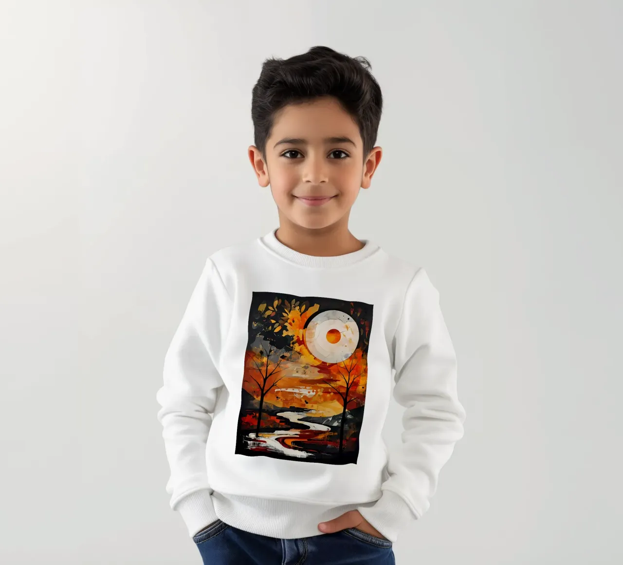 Tramonto sereno felpa bambino da Artistic-shop