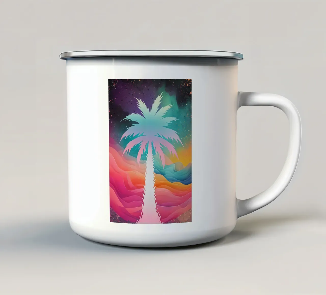 Oasi del deserto tazza in smalto da Artistic-shop