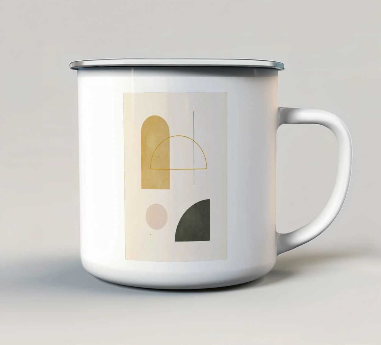 Geometrico minimale 56 tazza in smalto da Gaite