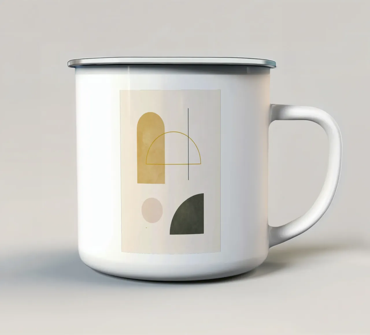 Geometrico minimale 56 tazza in smalto da Gaite