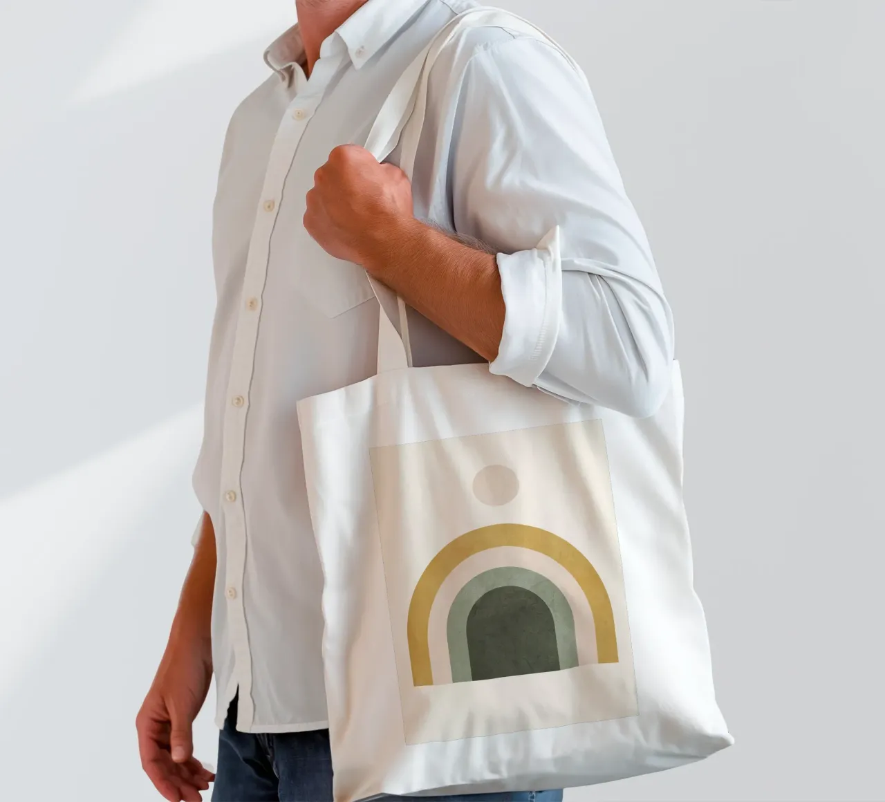 Geometrico minimale 54 borsa in juta da Gaite