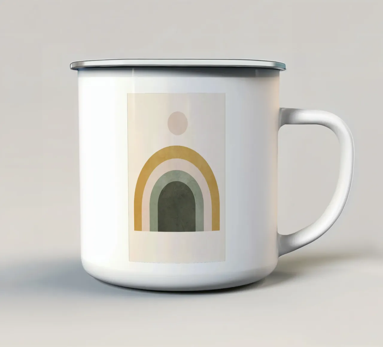 Geometrico minimale 54 tazza in smalto da Gaite