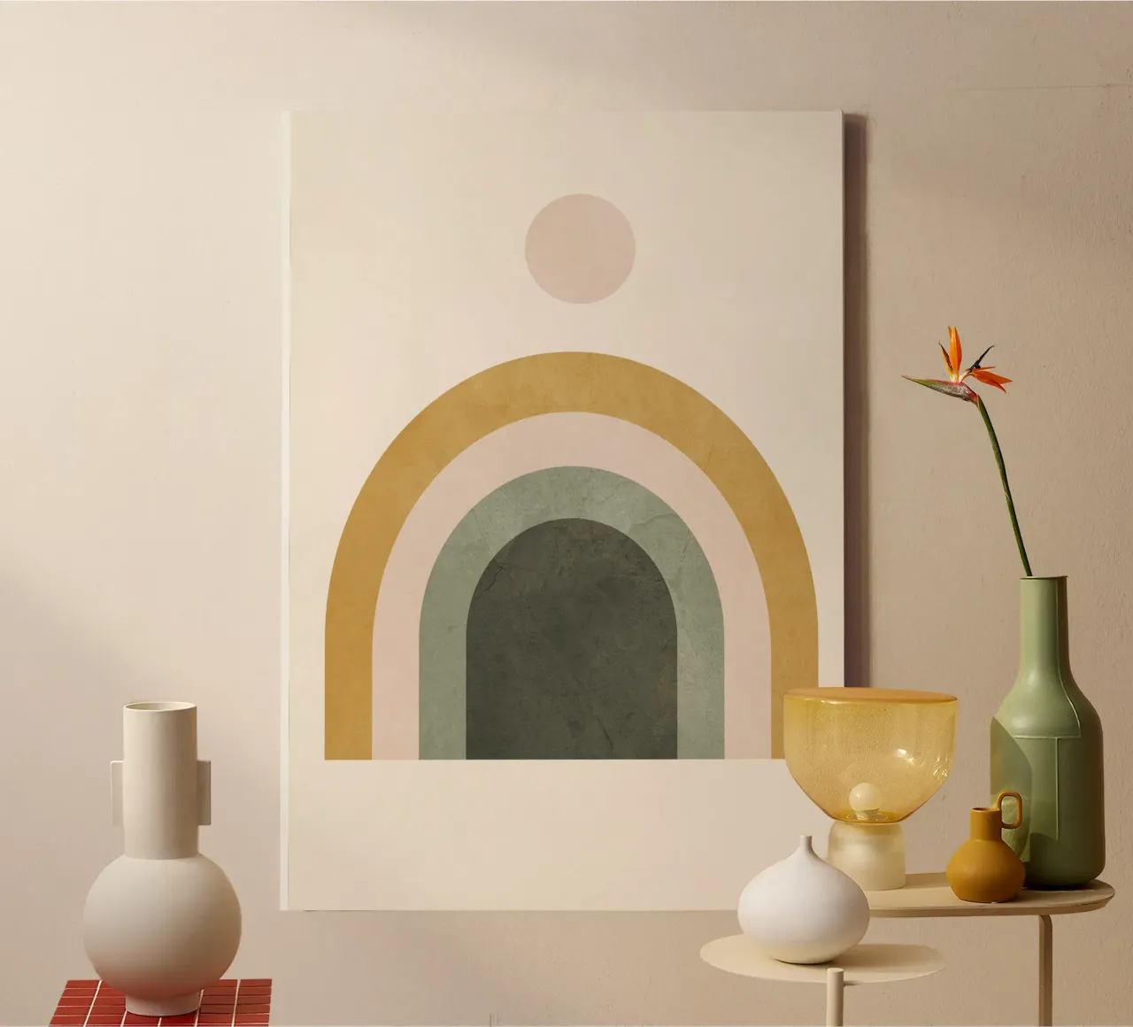 Geometrico minimale 54 tela con Cornice a cassetta da Gaite
