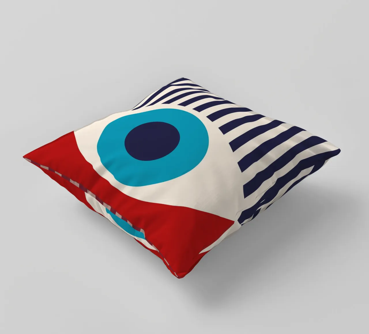 Mostra Bauhaus 1919 - Grafica retrò in colori primari cuscino da Whole©