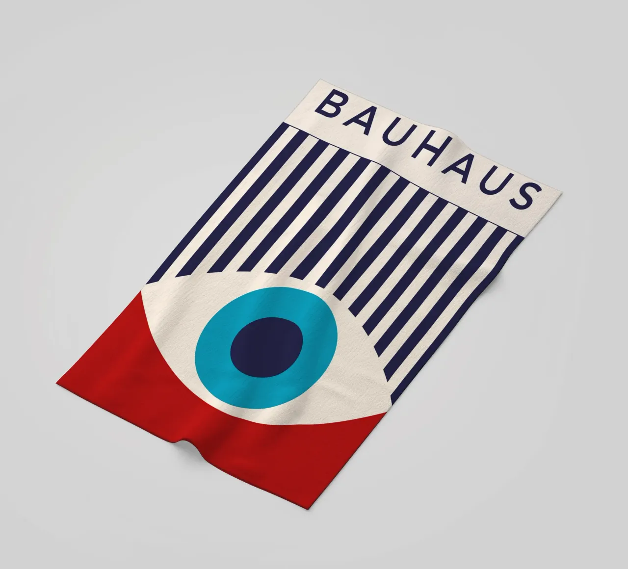 Mostra Bauhaus 1919 - Grafica retrò in colori primari telo mare da Whole©