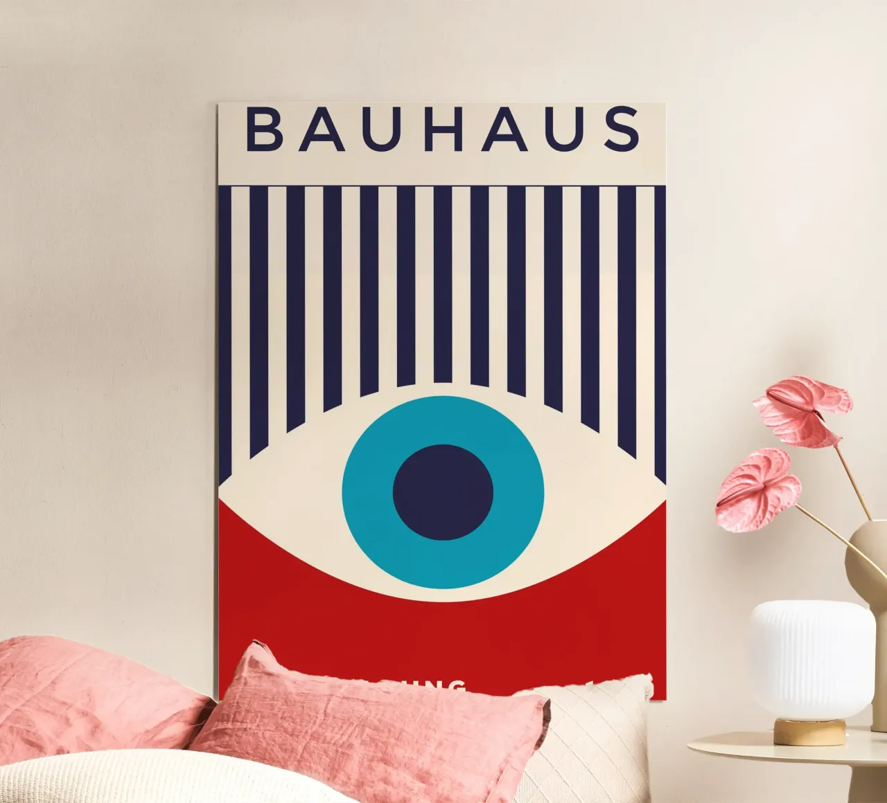 Mostra Bauhaus 1919 - Grafica retrò in colori primari poster da Whole©