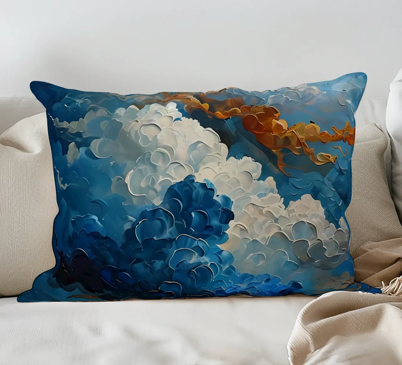 Paesaggio marino in tempesta cuscino da Artistic-shop