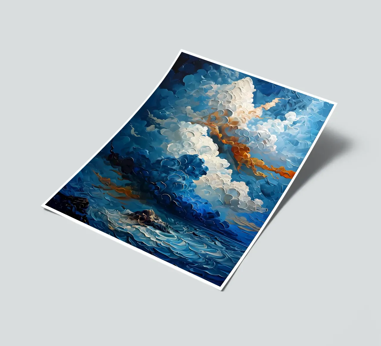 Paesaggio marino in tempesta foglio adesivo da Artistic-shop