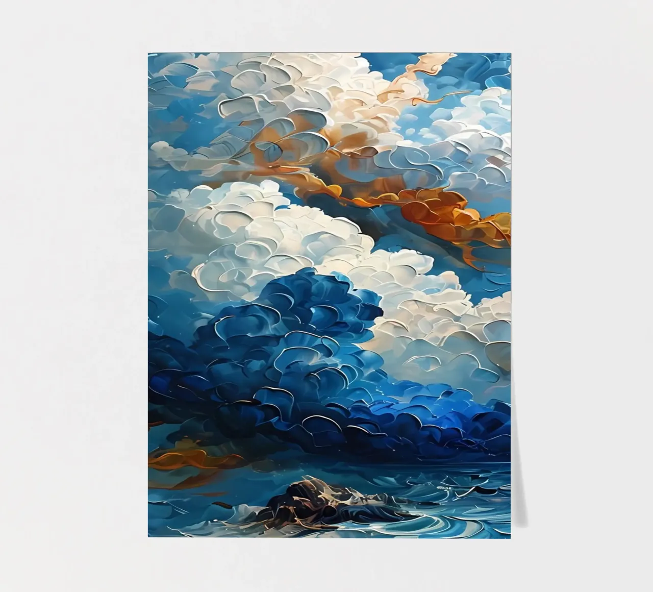 Paesaggio marino in tempesta foglio adesivo da Artistic-shop