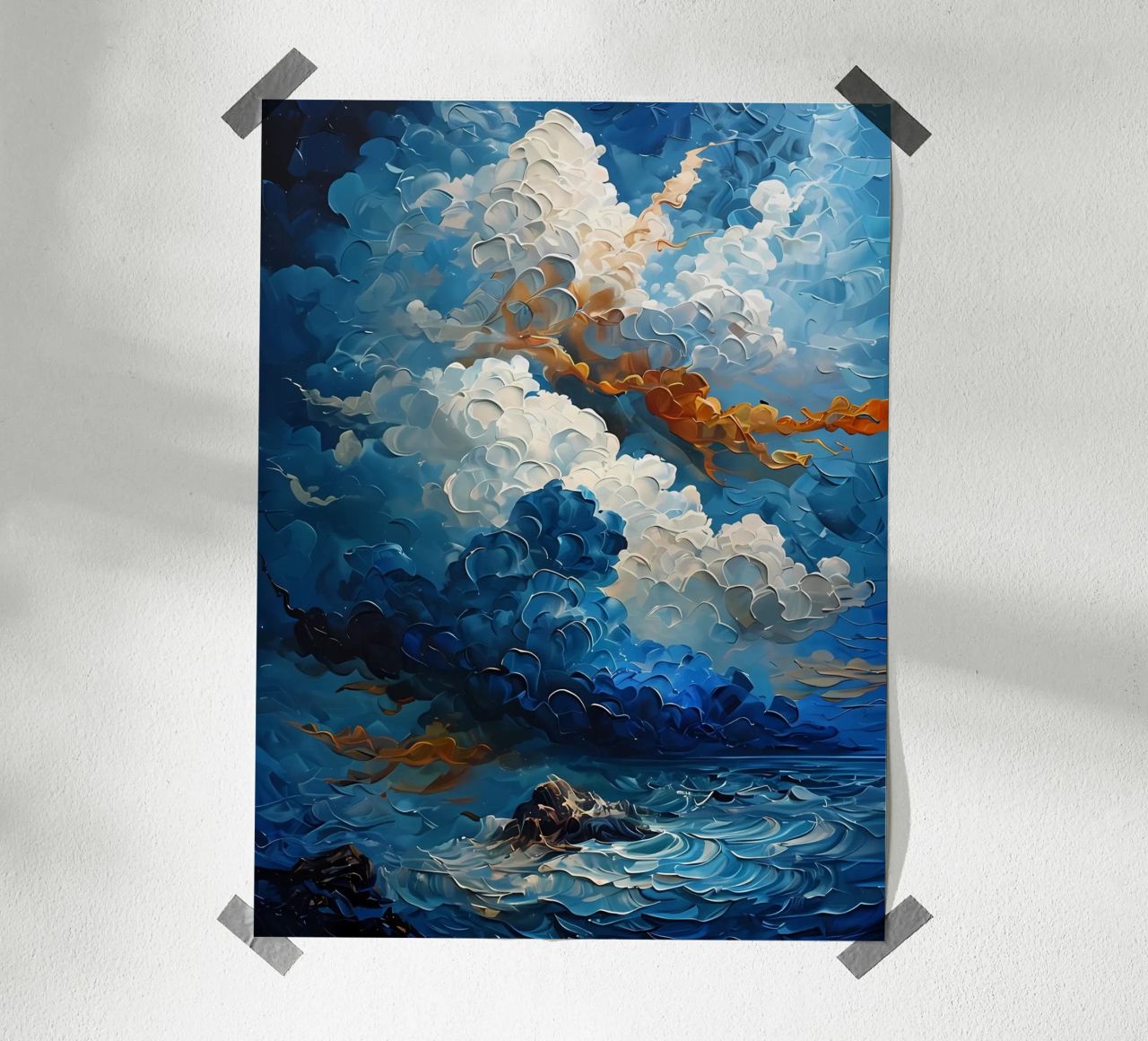 Paisaje marino tormentoso poster de Artistic-shop