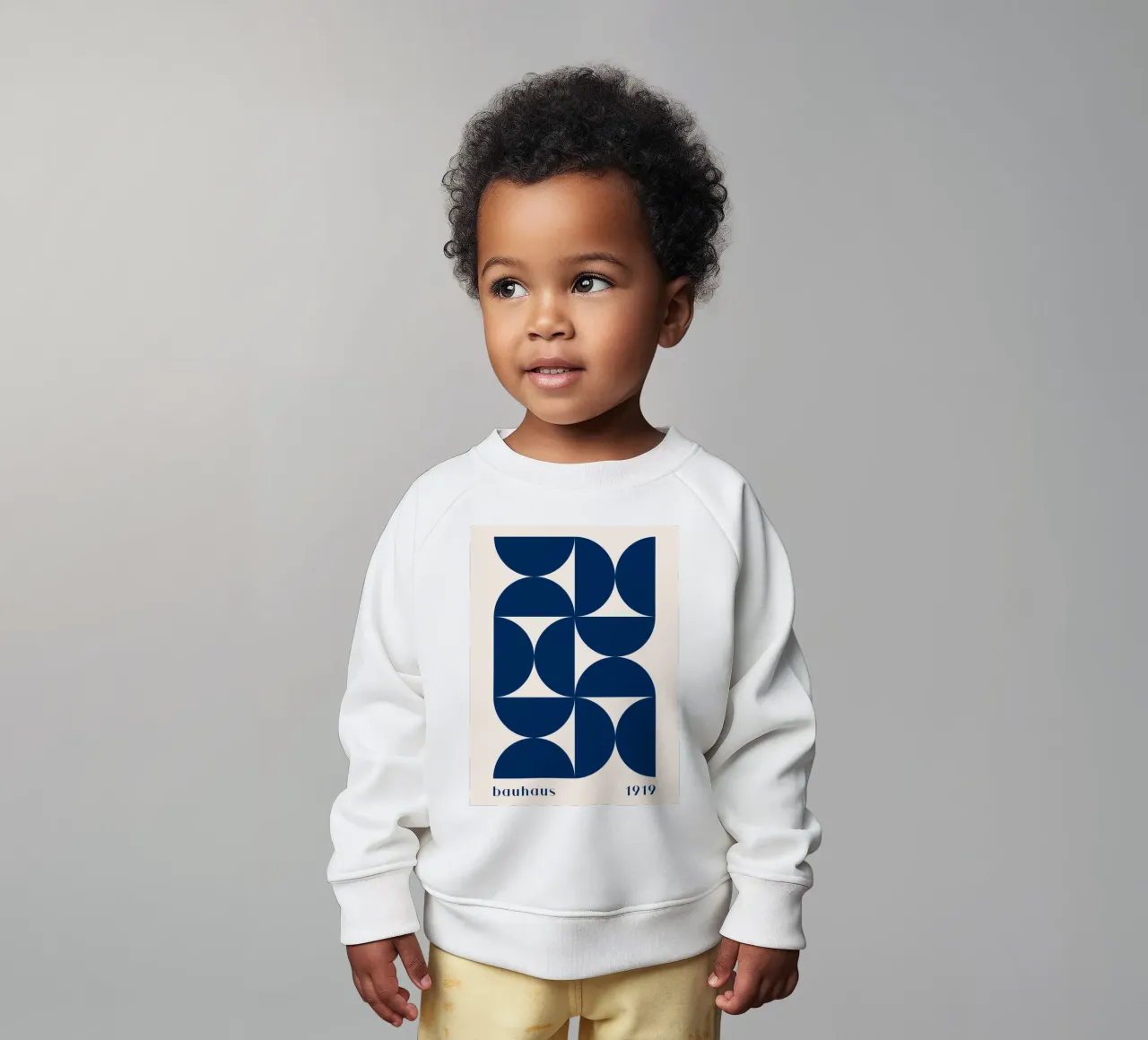 Bauhaus Geometry - Abstract shapes in blue baby sweatshirt by Whole©