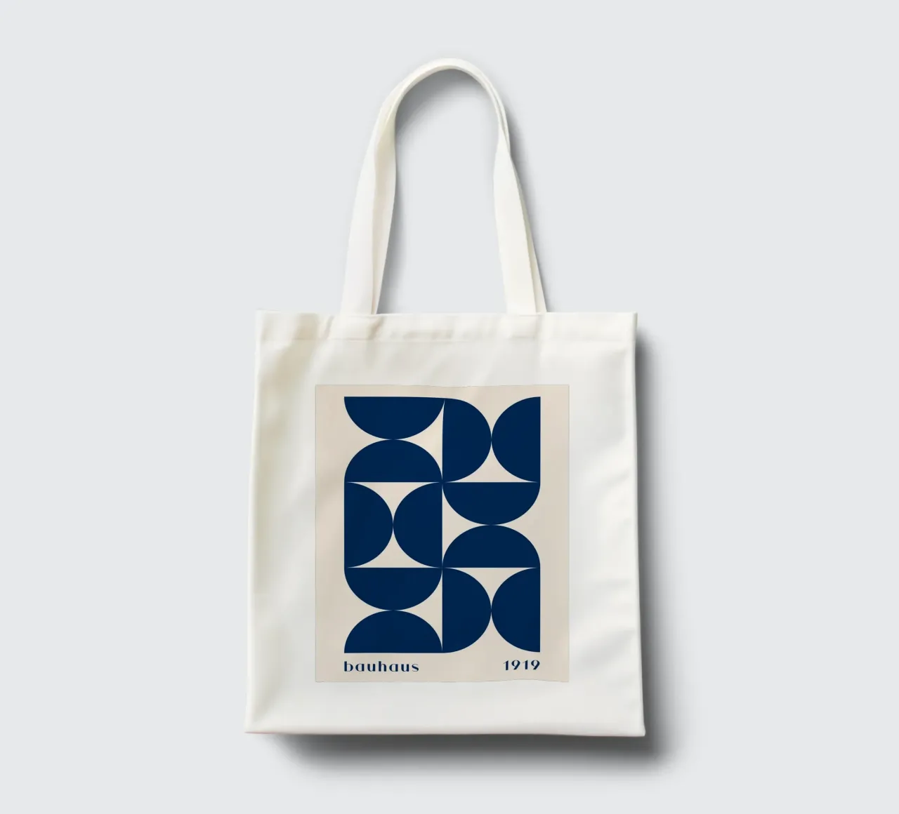 Bauhaus Geometry - Abstract shapes in blue tote bag by Whole©
