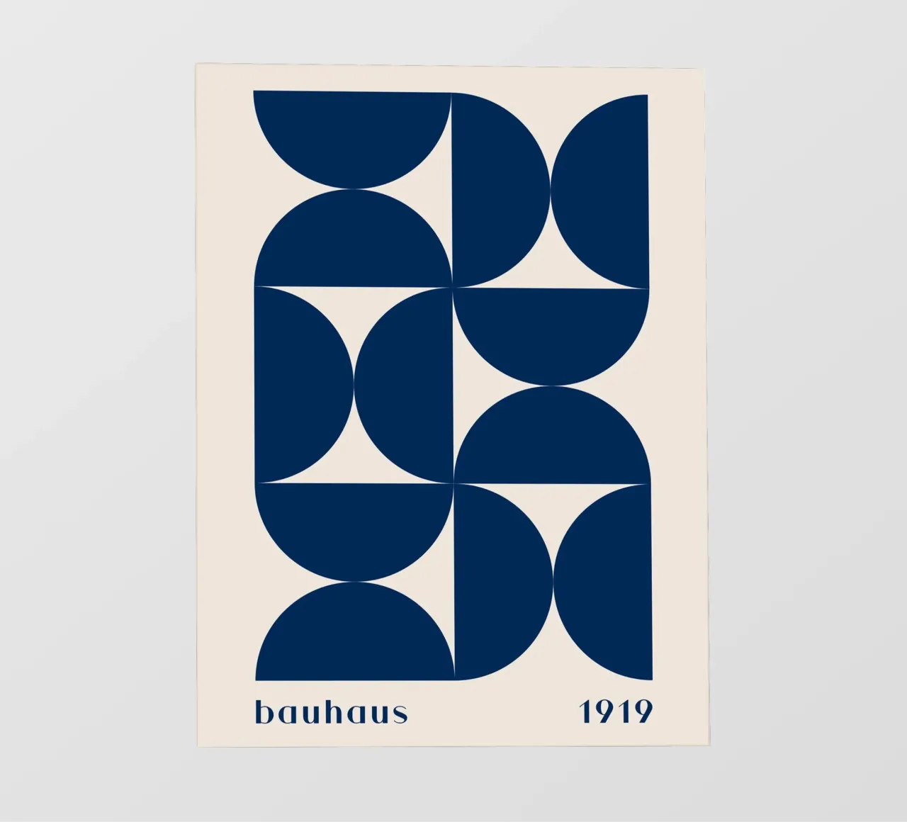 Bauhaus Geometry - Abstract shapes in blue photo wallpaper by Whole©