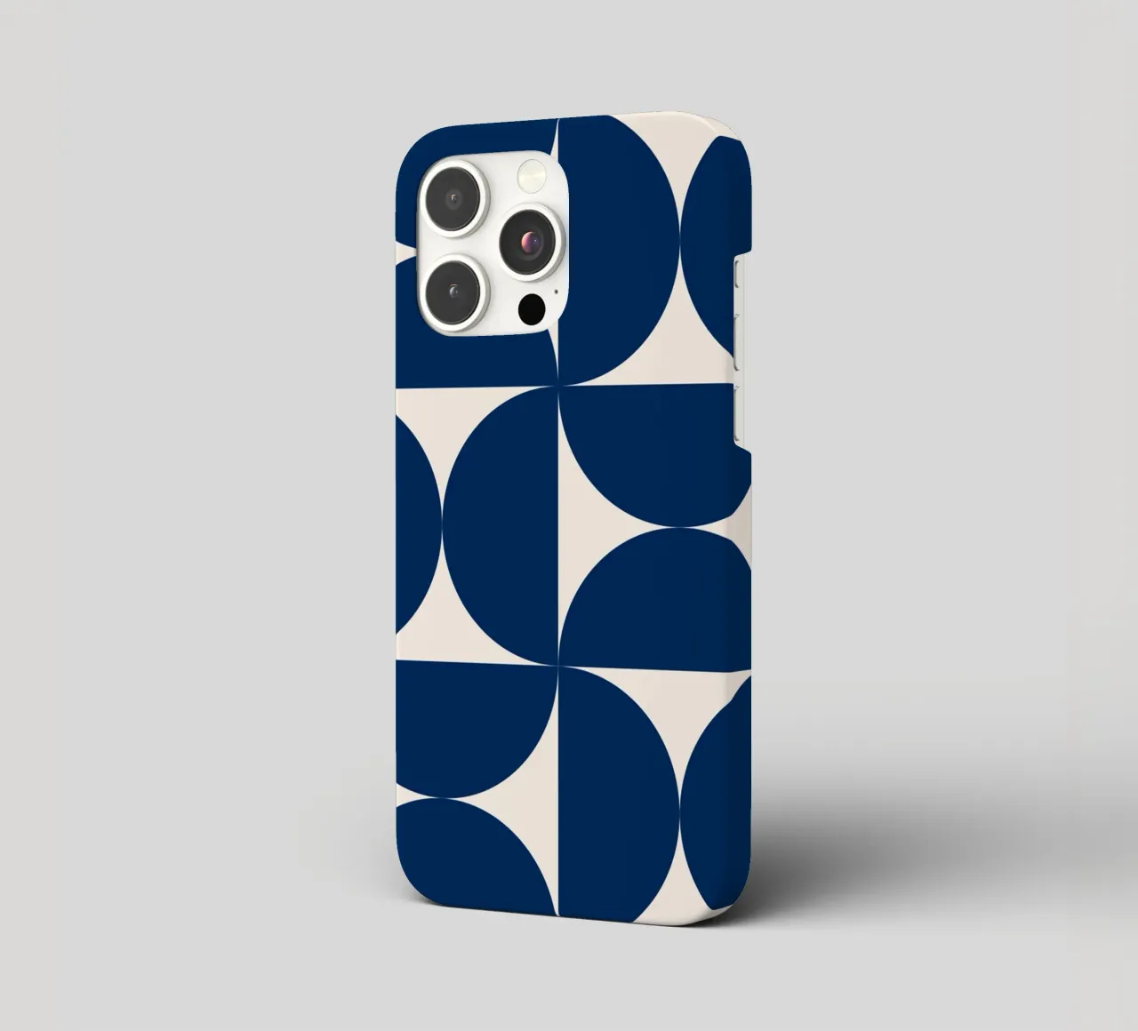 Bauhaus Geometry - Abstract shapes in blue iphone case by Whole©