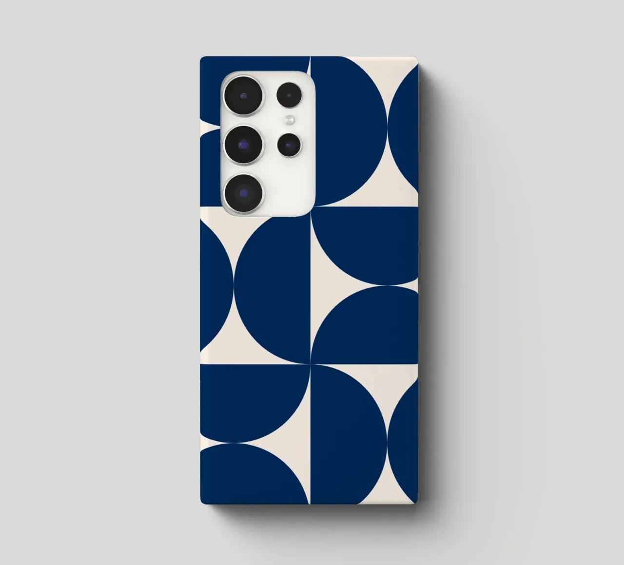 Bauhaus Geometry - Abstract shapes in blue samsung phone case by Whole©